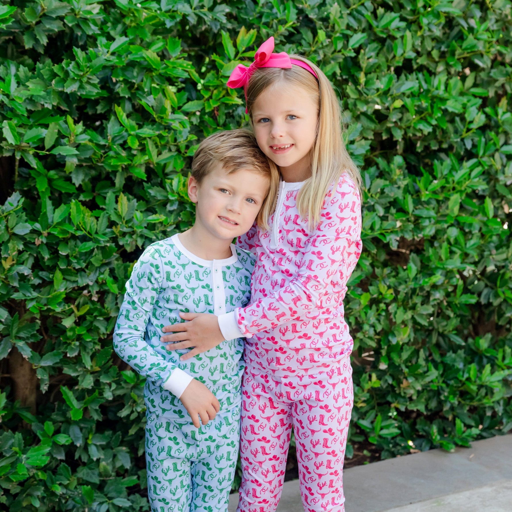 Jack Boys' Pajama Pant Set - Wild West Blue designer outfit for kids