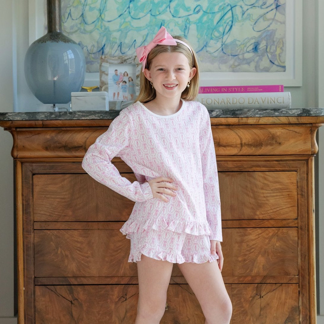 Rorie Girls' Short Set - Ballet and Bows outfit perfect for everyday wear