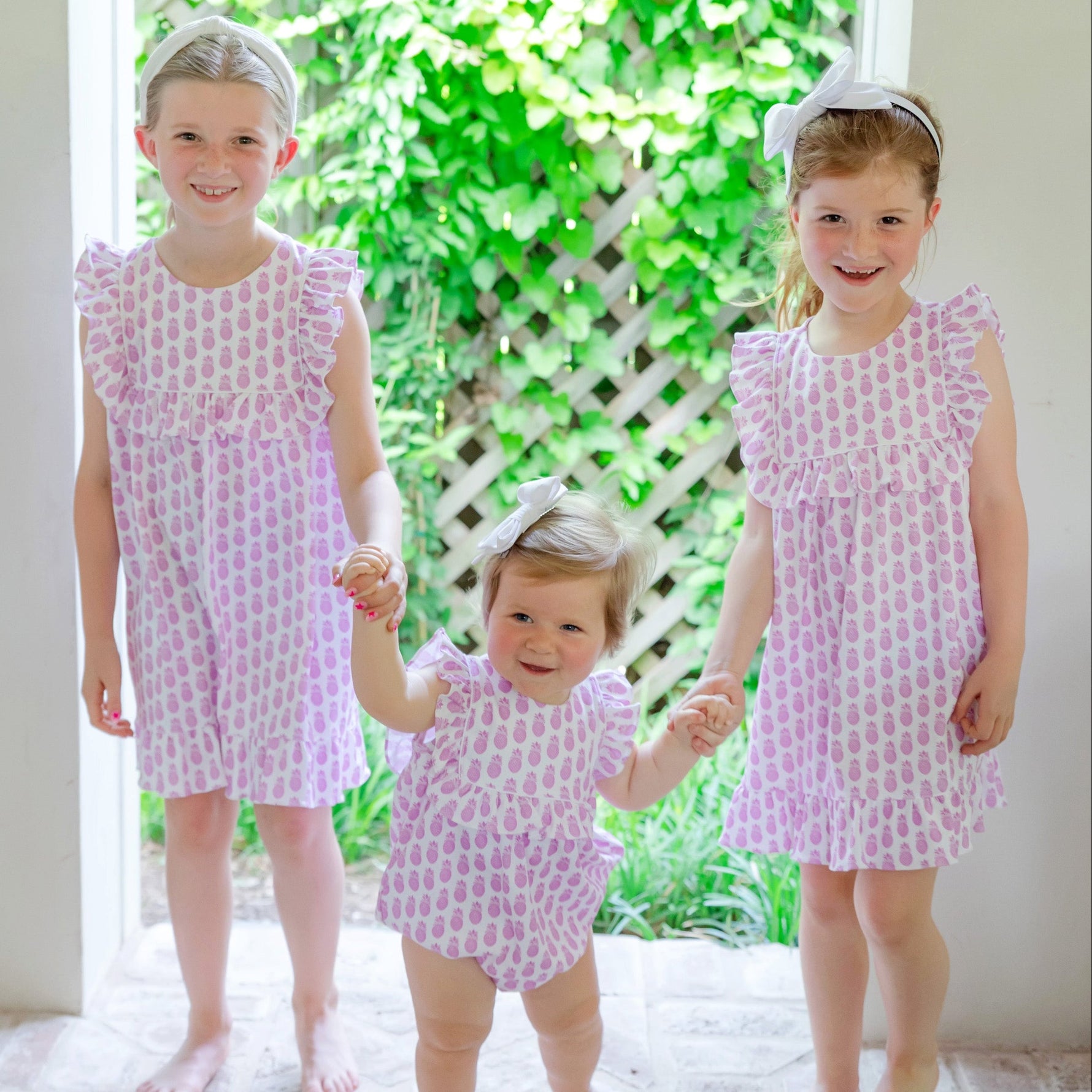 Piper Girls' Dress - Palm Beach Pineapples stylish kids outfit collection