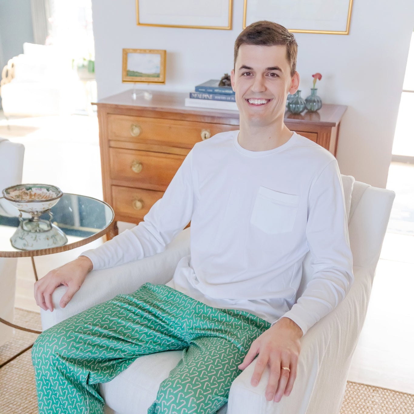 Brent Men's Hangout Pant - Candy Cane Lane