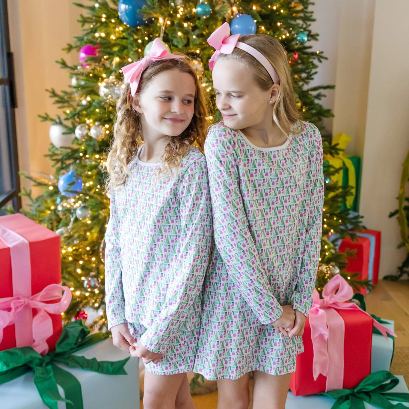 Berkeley Girls' Shirt Dress Mod Holiday Pink designer outfit for kids