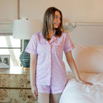 Claire Women's Pajama Short Set - Pink Savanna Safari outfit perfect for everyday wear