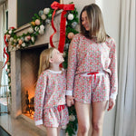 Stella Girls' Sweatshirt Short Set - Floral Noel soft cotton kids fashion wear