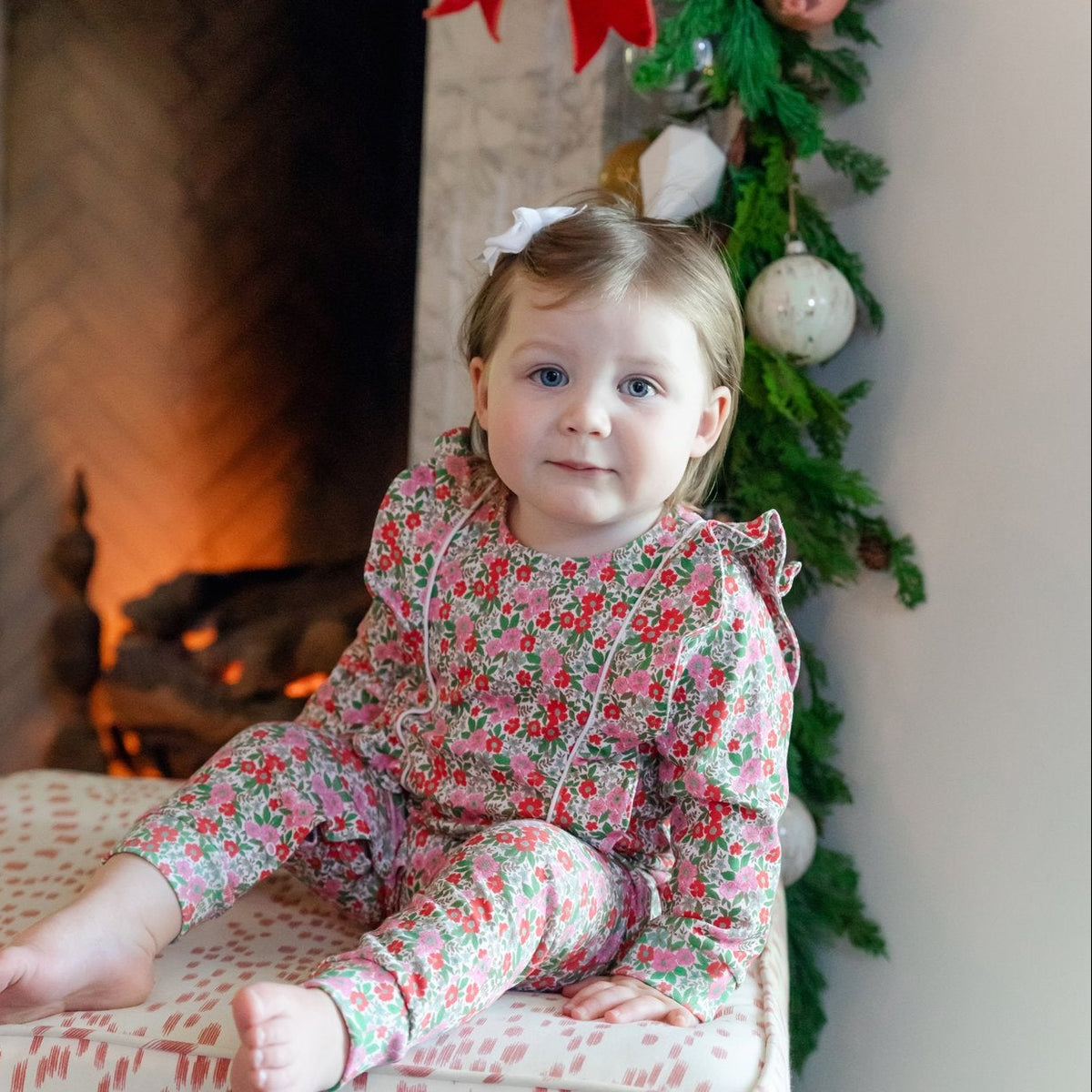 Evelyn Girls' Romper - Floral Noel outfit perfect for everyday wear
