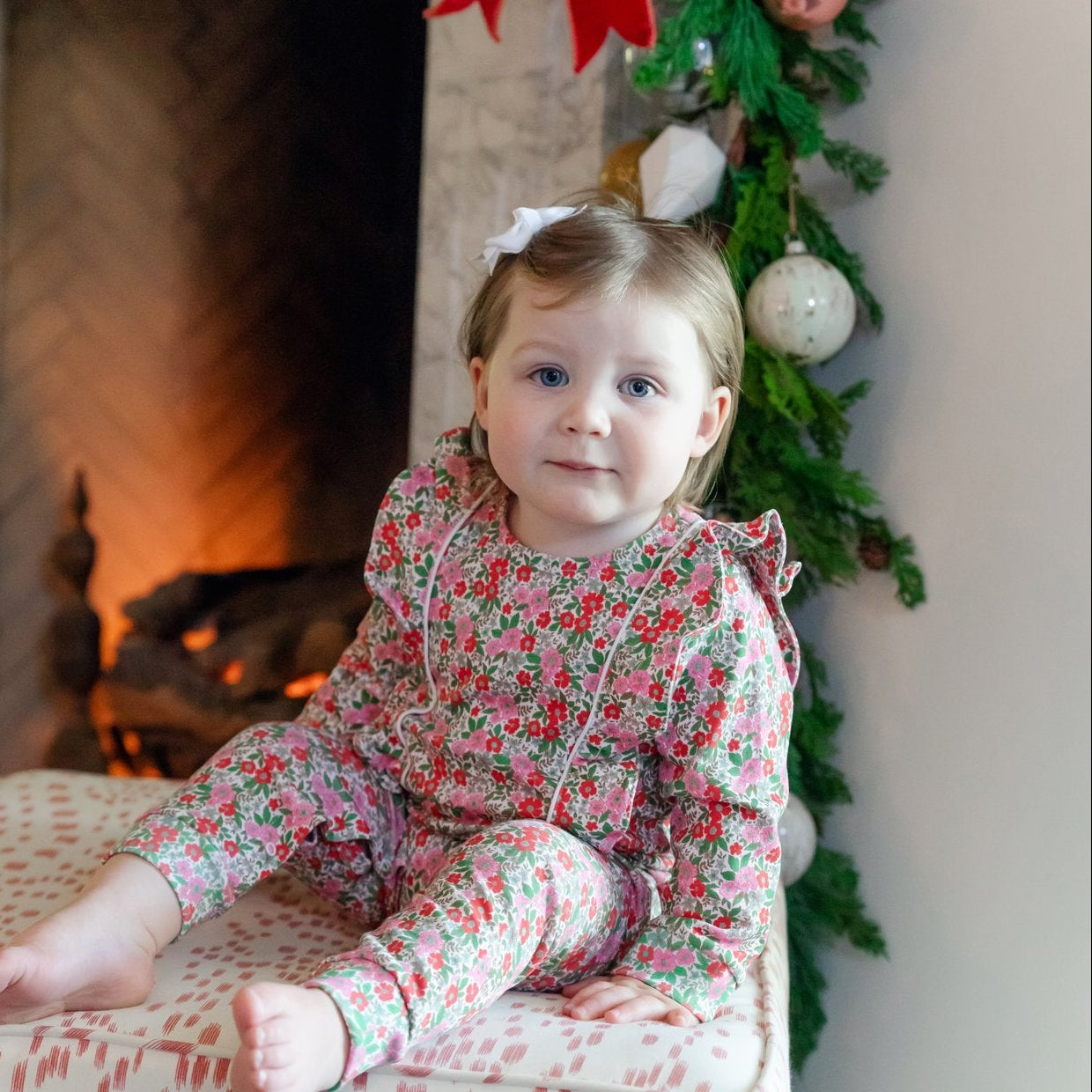 Evelyn Girls' Romper - Floral Noel outfit perfect for everyday wear