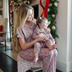 Marcia Women's Pima Cotton Pajama Pant Set - Floral Noel soft cotton kids fashion wear