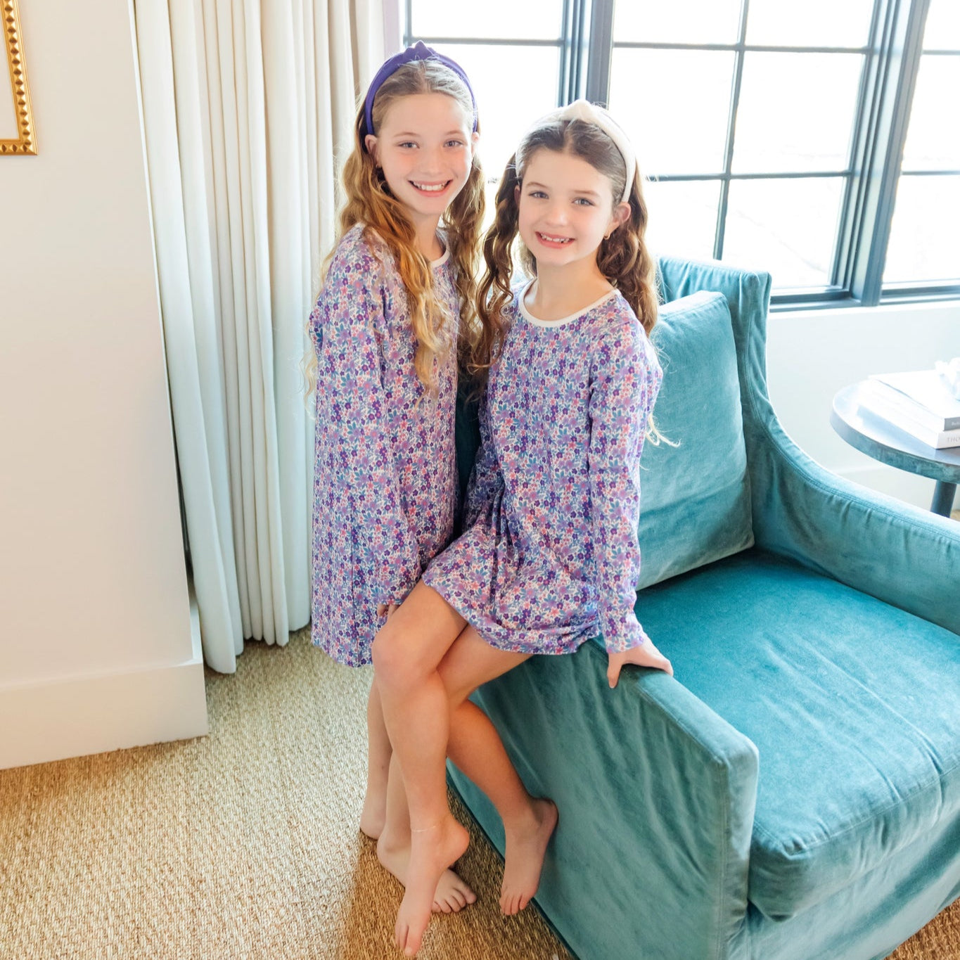 Berkeley Girls' Shirt Dress - Blackberry Floral