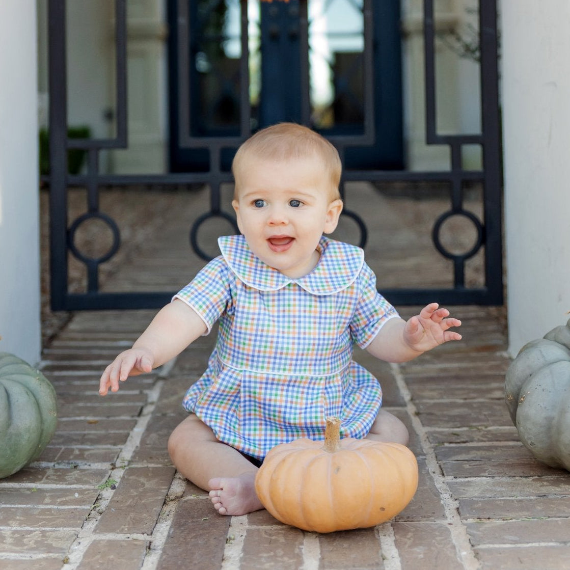Palmer Boys' Bubble - Harvest Gingham outfit perfect for everyday wear