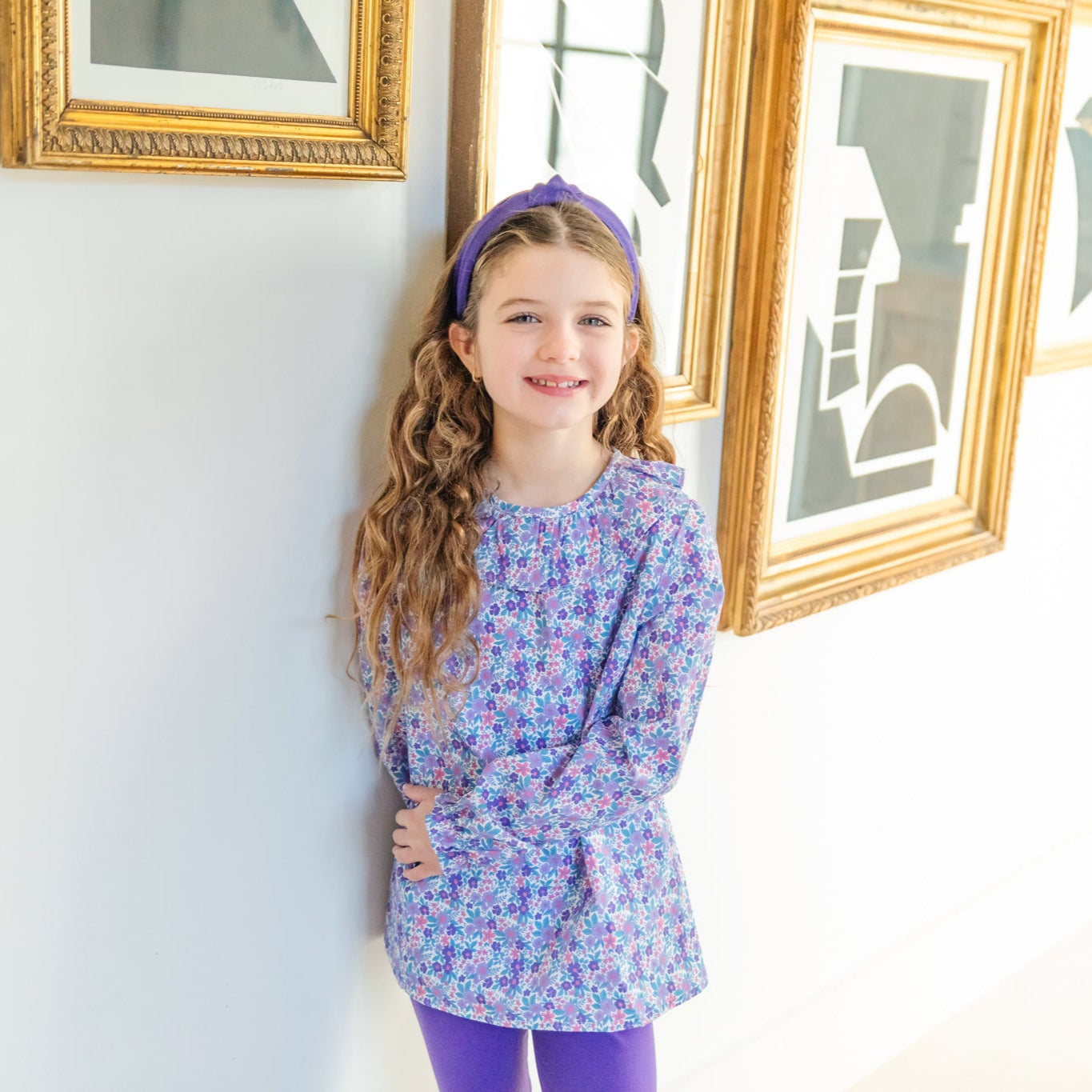 Buy Emma Set Girls' Legging Set Blackberry Floral kids clothing online