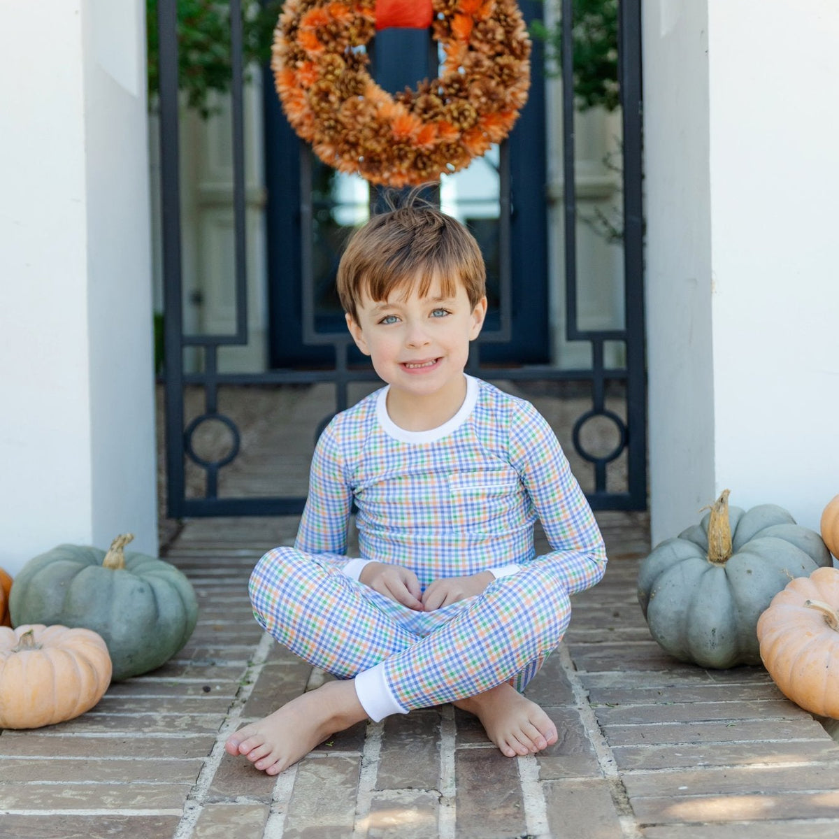 Bradford Boys' Pajama Pant Set - Harvest Gingham outfit perfect for everyday wear