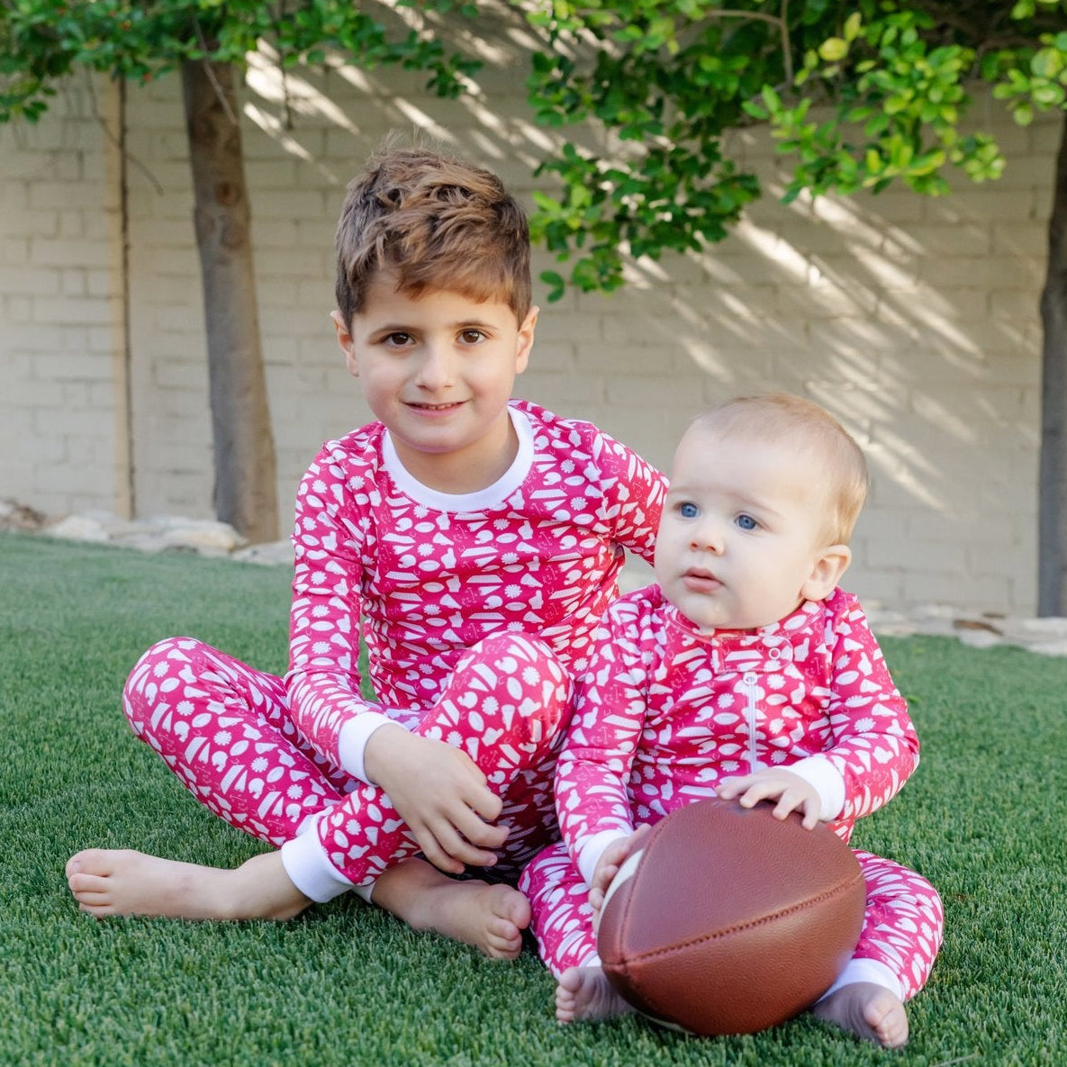 Grayson Pajama Pant Set - Pep Rally Red soft cotton kids fashion wear