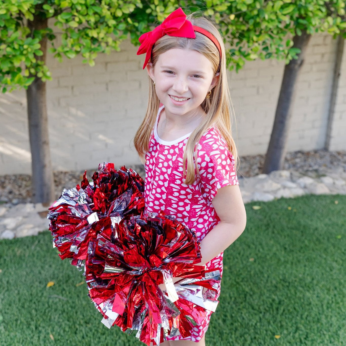 Emery Girls' Short Set - Pep Rally Red outfit perfect for everyday wear