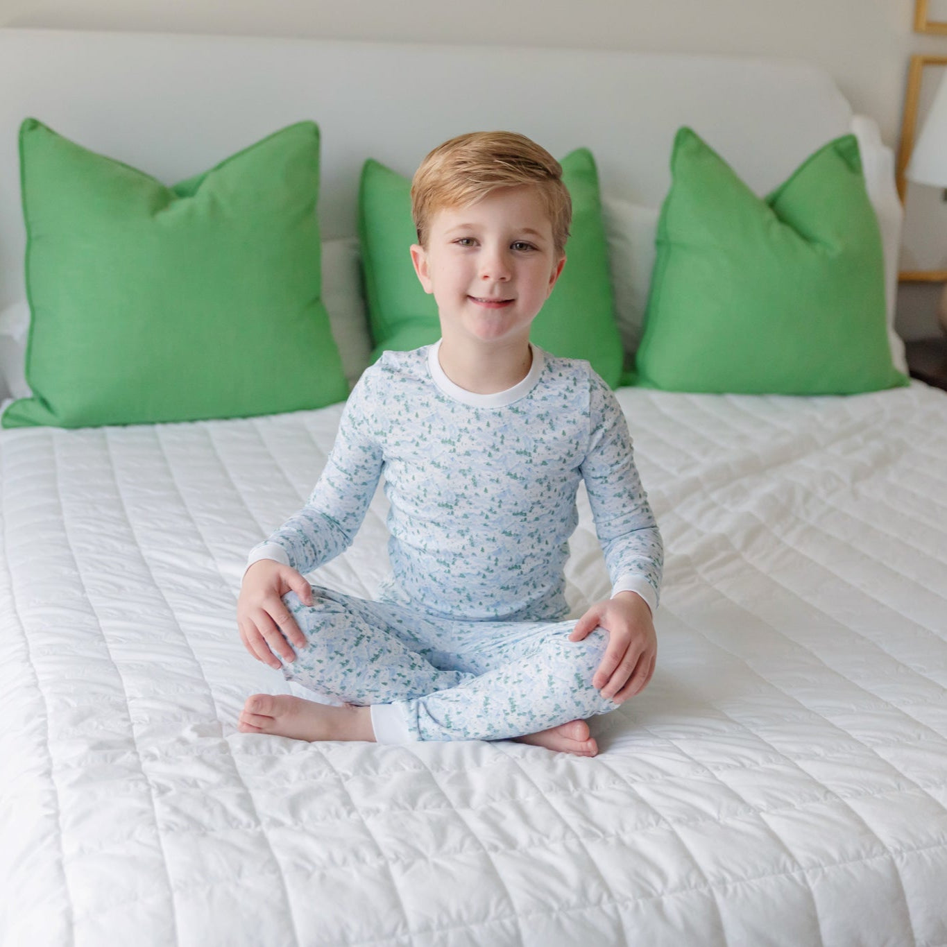 Grayson Pajama Pant Set SnowCapped Mountains designer outfit for kids