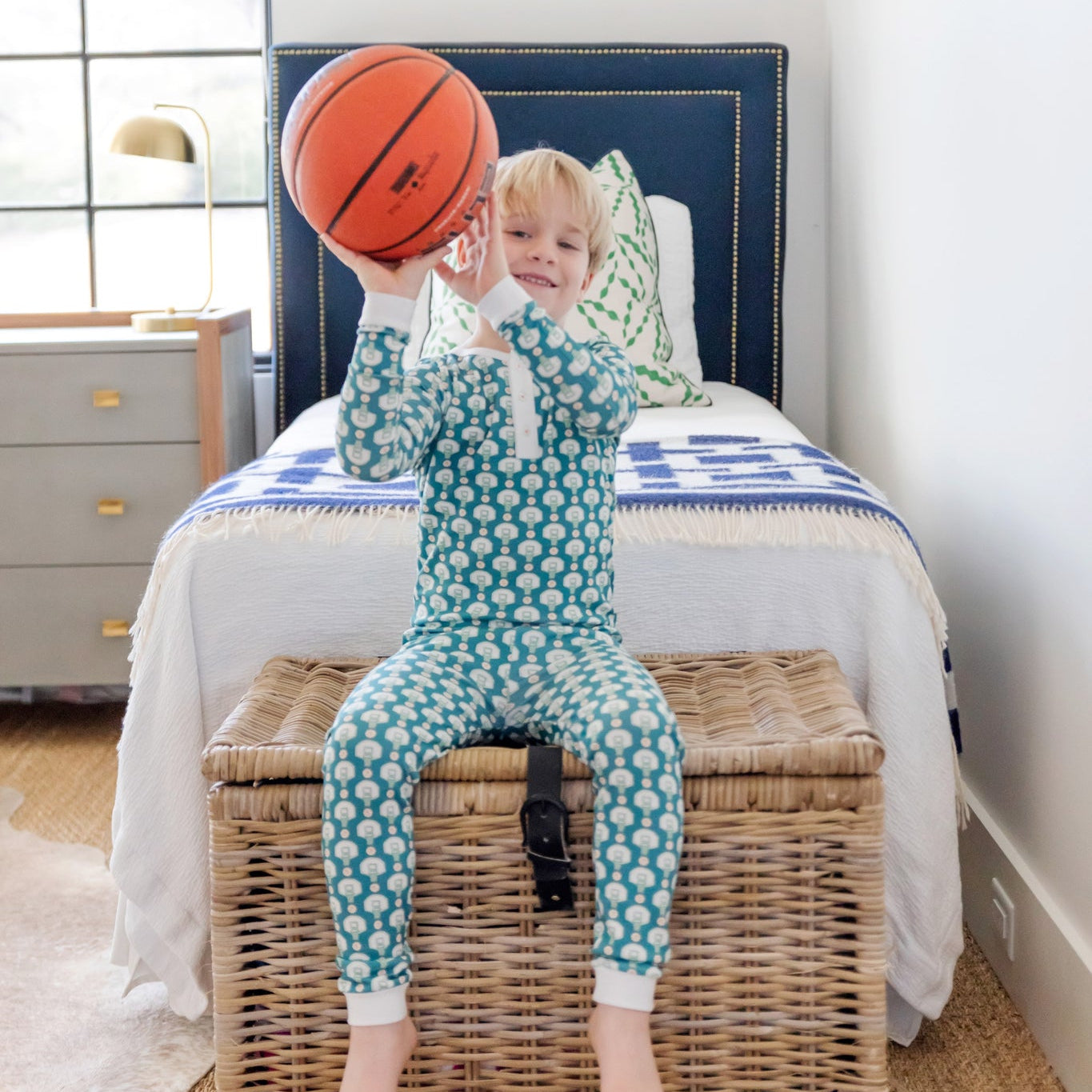 Jack Boys' Pajama Pant Set - Basketball Game stylish kids outfit collection