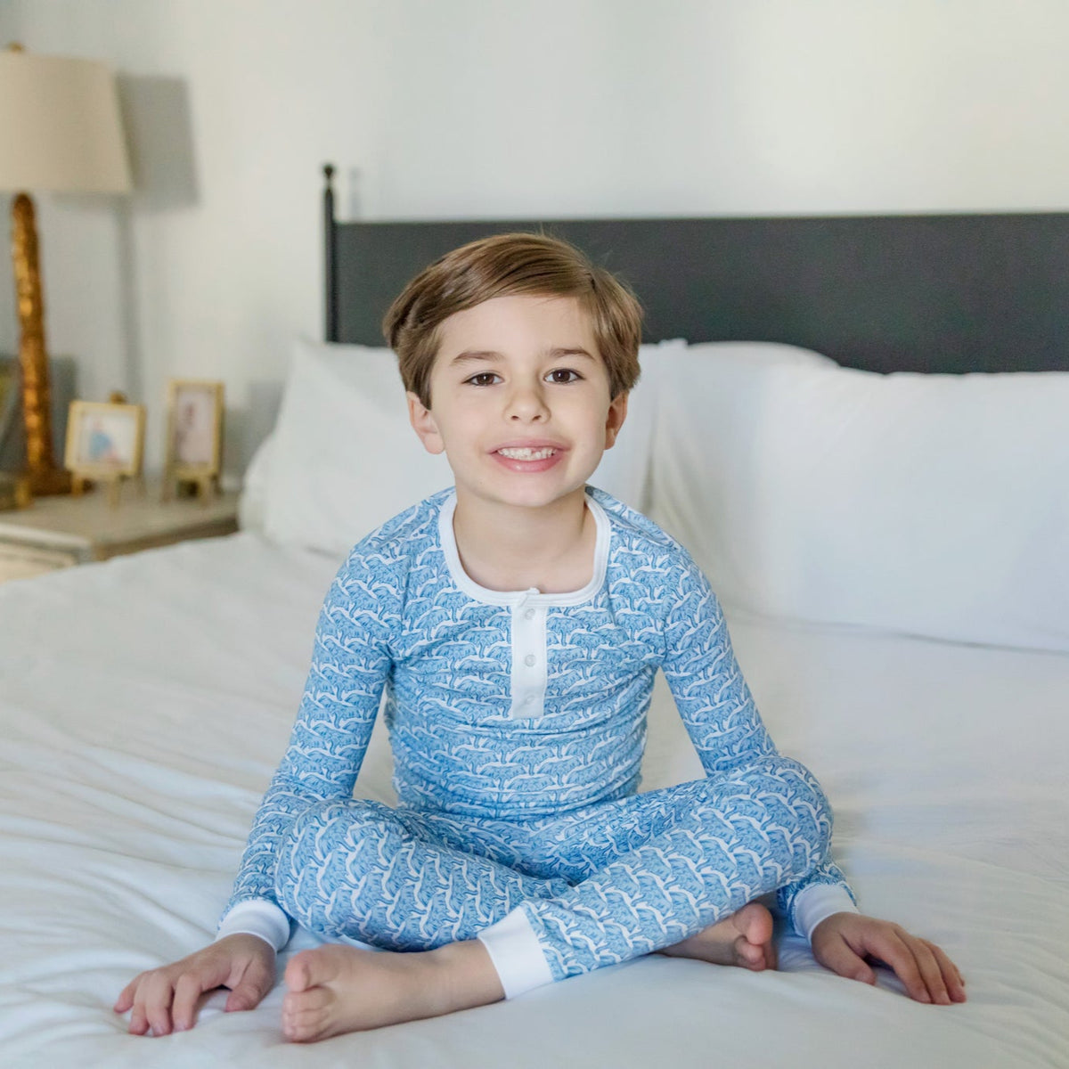 Jack Boys' Pajama Pant Set - African Elephants Blue outfit perfect for everyday wear