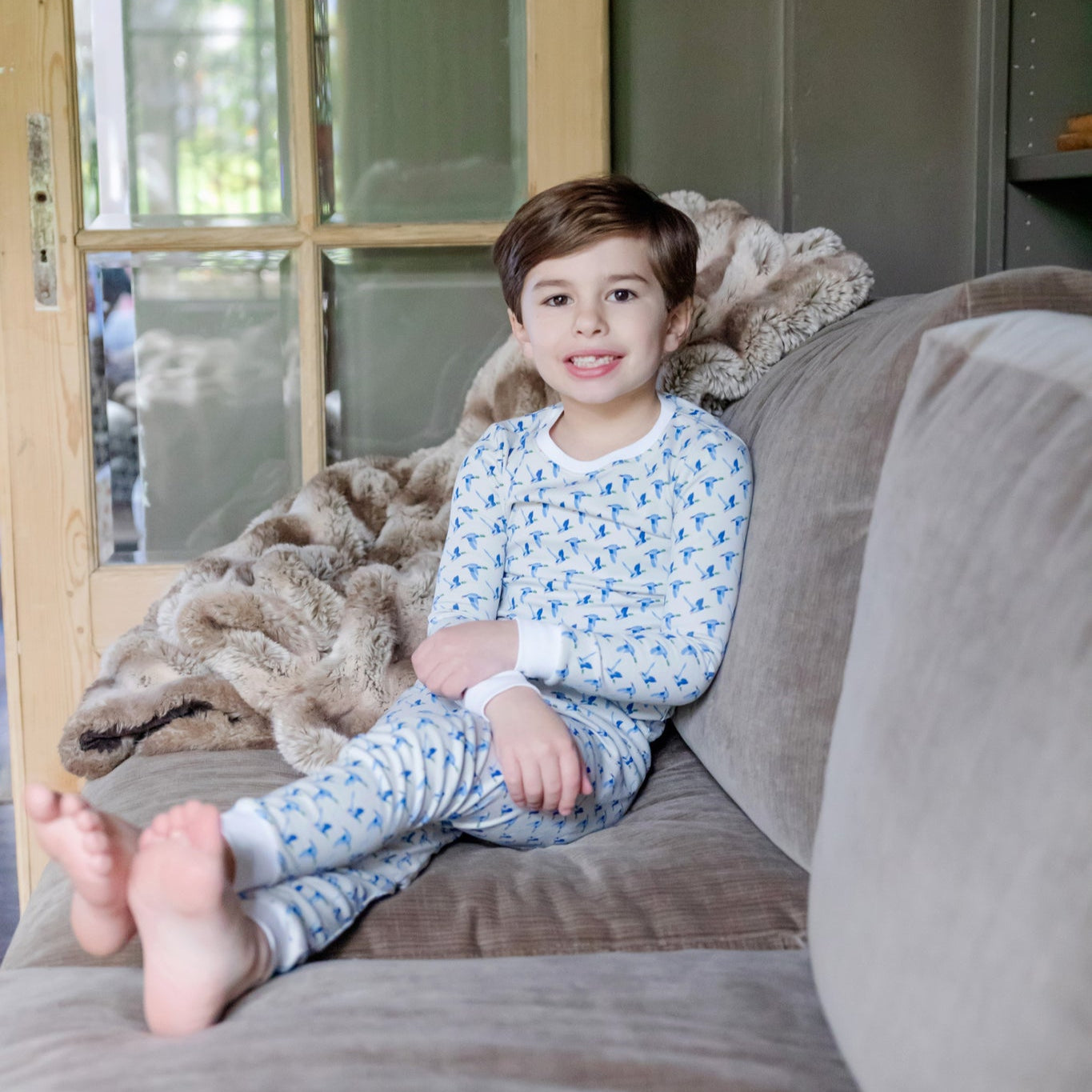 Grayson Boys' Pajama Pant Set Mallard Ducks stylish kids outfit collection