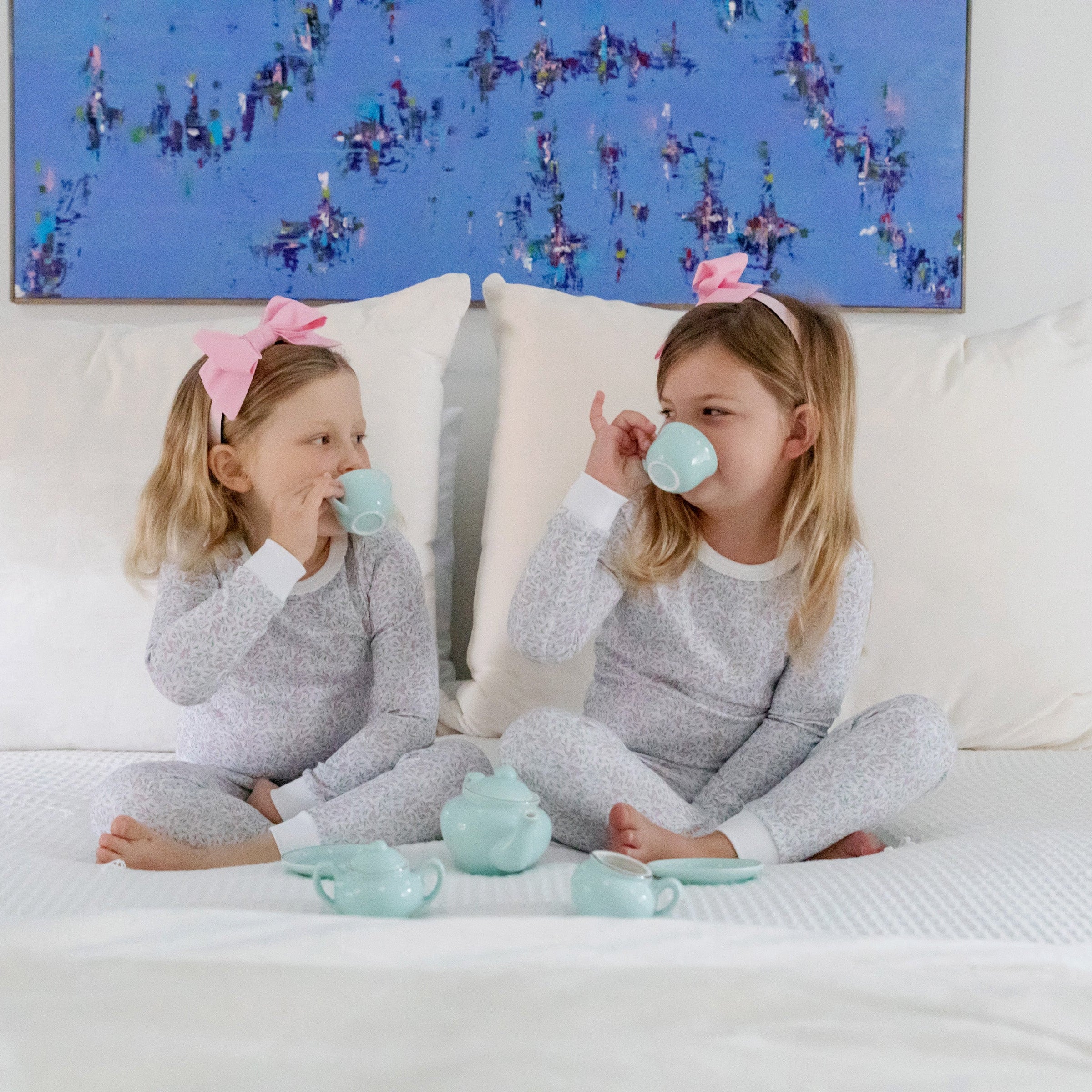 Ava Girls' Pajama Pant Set - Garden Soiree