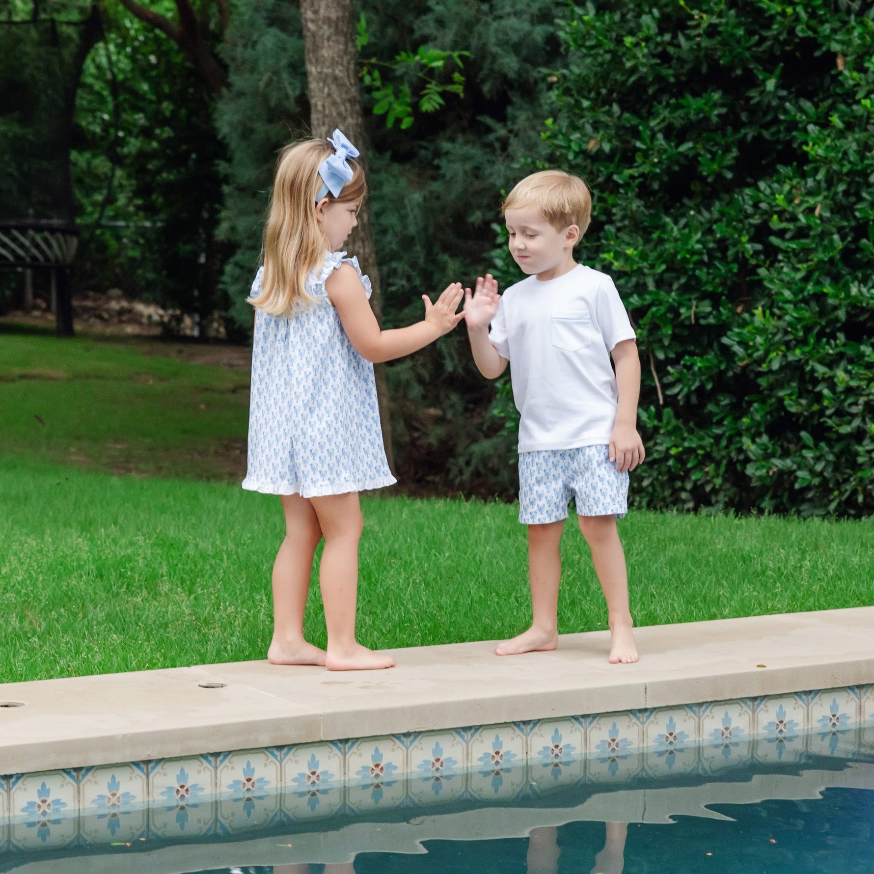 Hudson Boys' Short Set - Maine Lobsters designer outfit for kids
