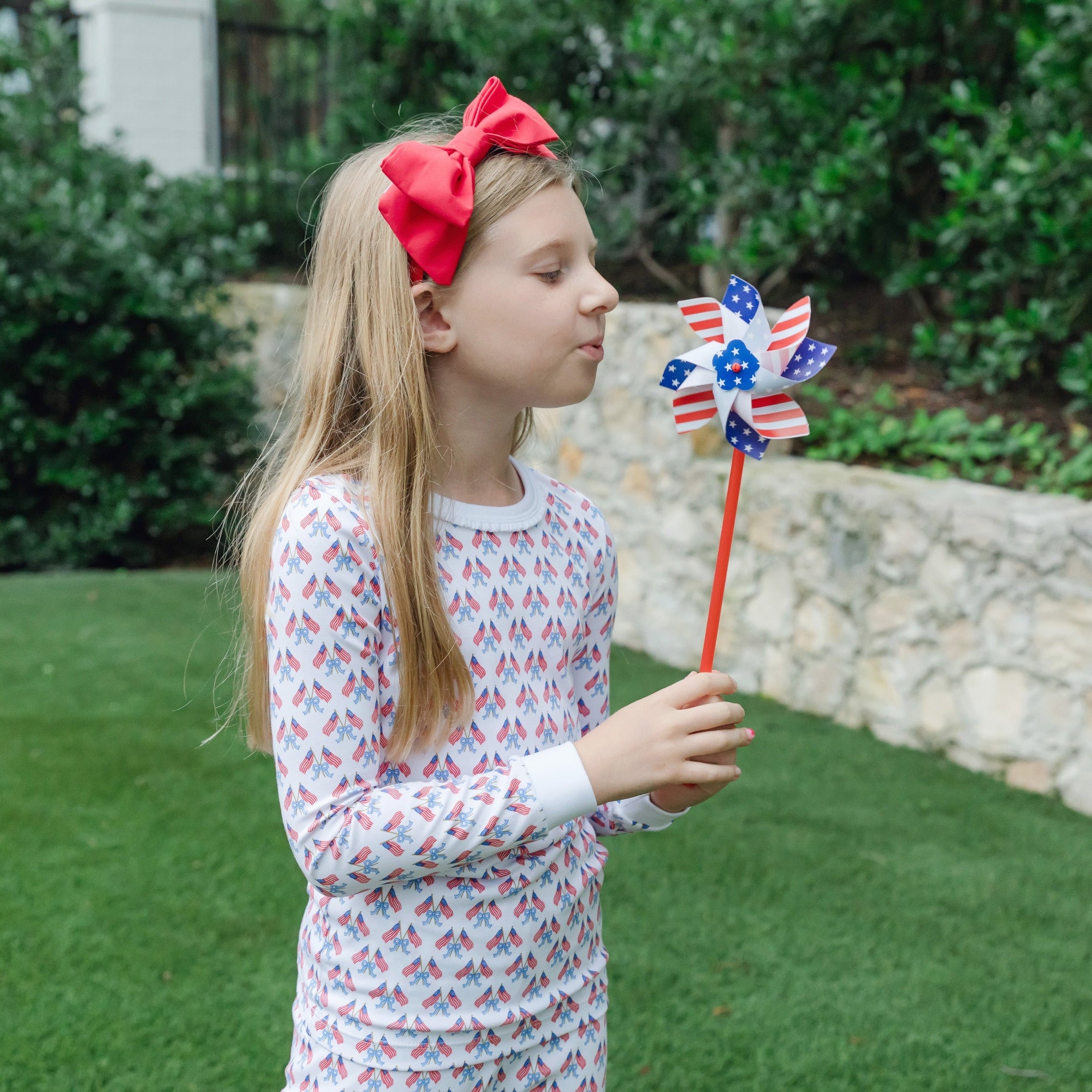 Ava Girls' Pajama Pant Set - Stars, Stripes and Bows
