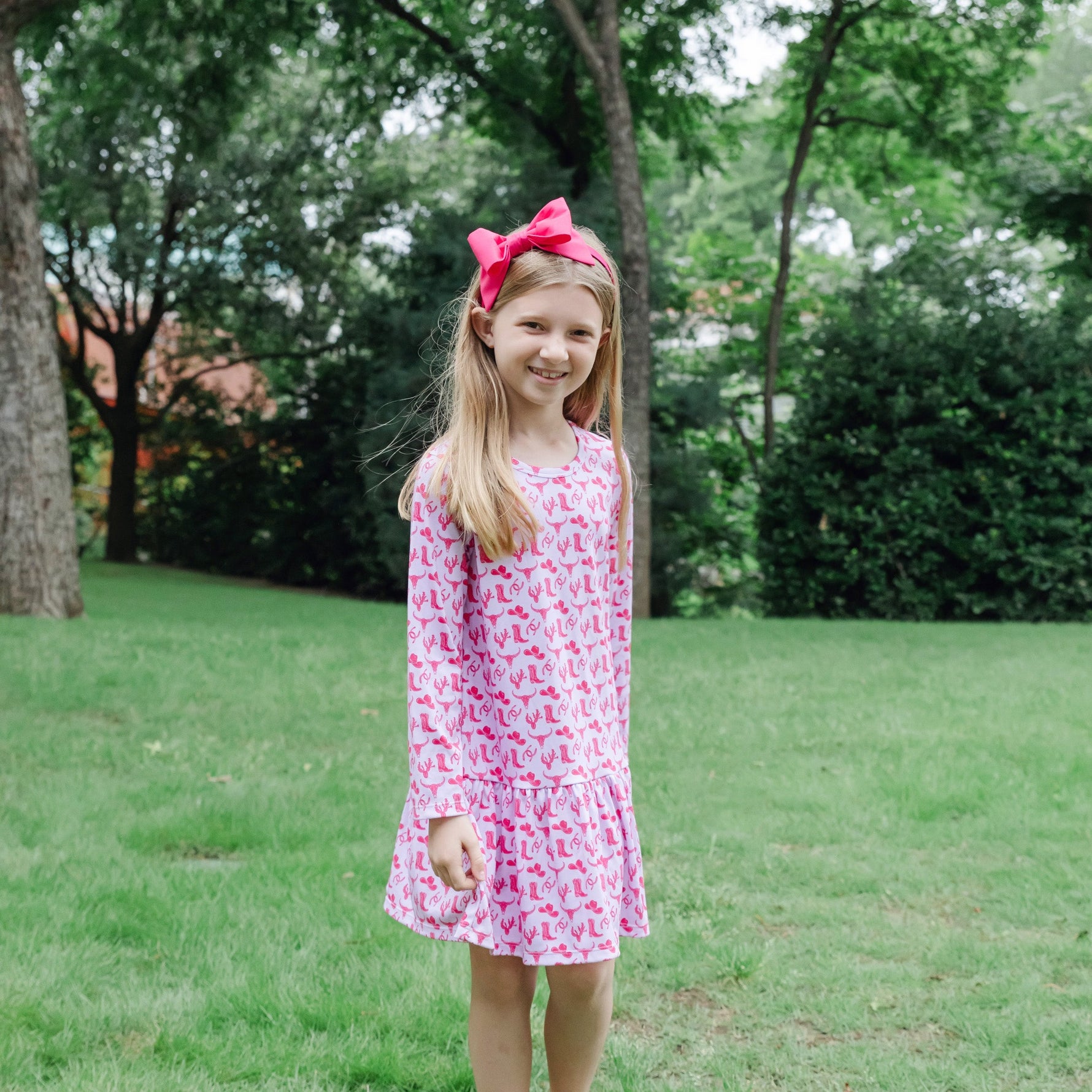 Buy Lily Girls' Dress - Wild West Pink kids clothing online
