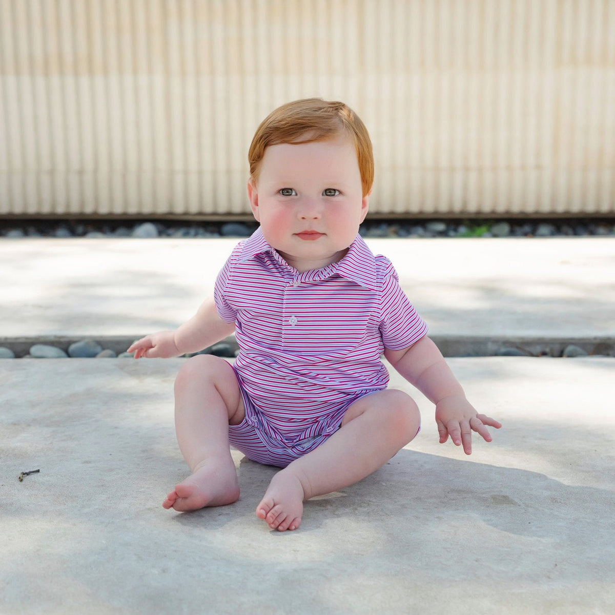 Austin Boys' Performance Shortall by LH Sport - Club Stripe Berry Blue outfit perfect for everyday wear