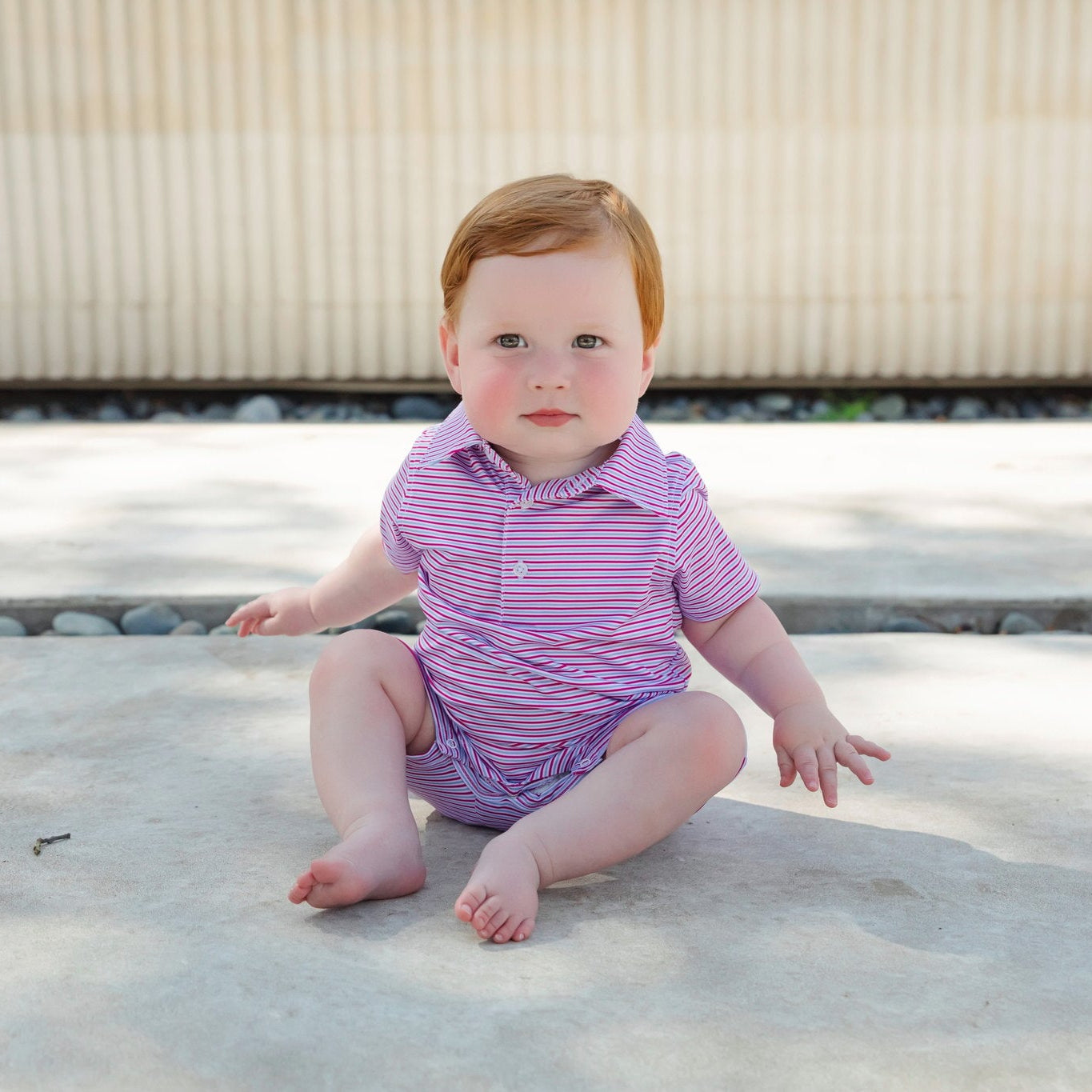 Austin Boys' Performance Shortall by LH Sport - Club Stripe Berry Blue outfit perfect for everyday wear