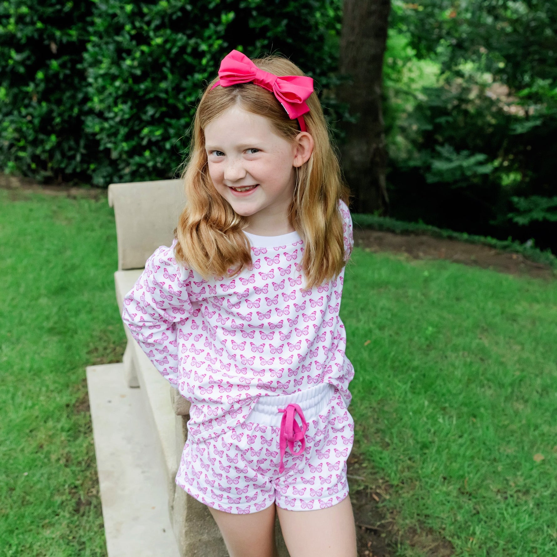 Buy Stella Girls' Sweatshirt Short Set - Cartie Butterflies kids clothing online