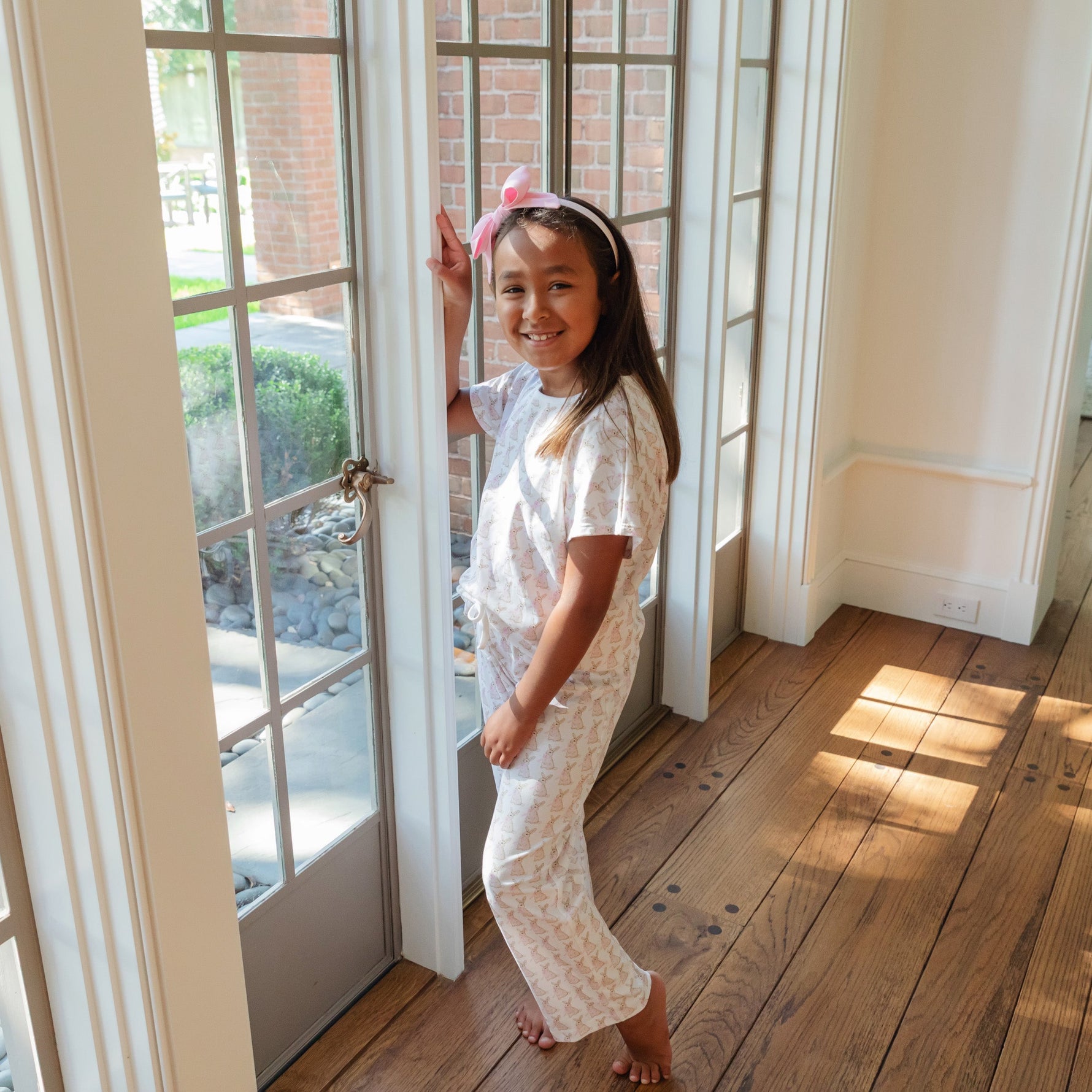 Buy Merrick Girls' Pant Set - Easter Bunnies Pink kids clothing online