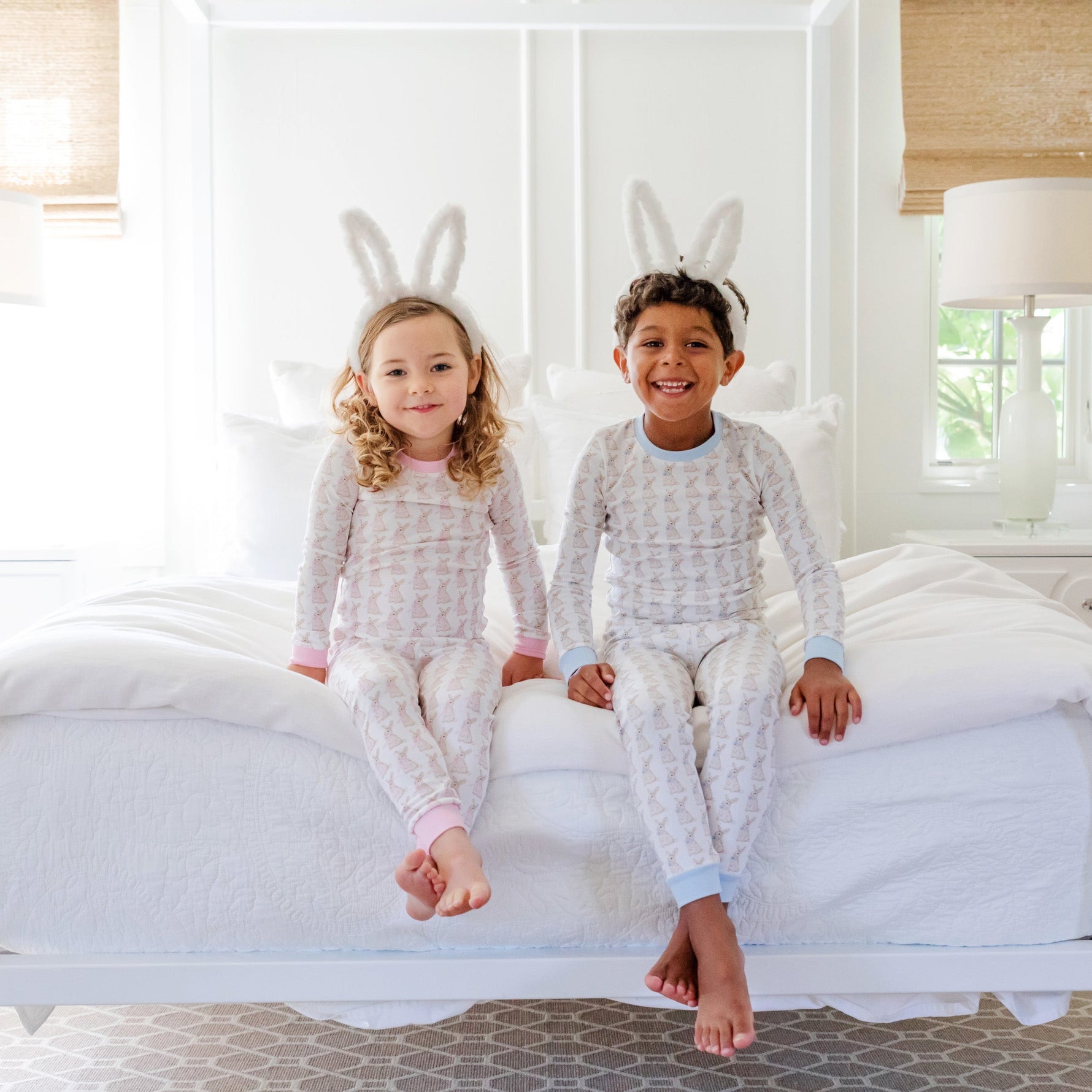 Grayson Boys' Pajama Pant Set - Easter Bunnies Blue stylish kids outfit collection