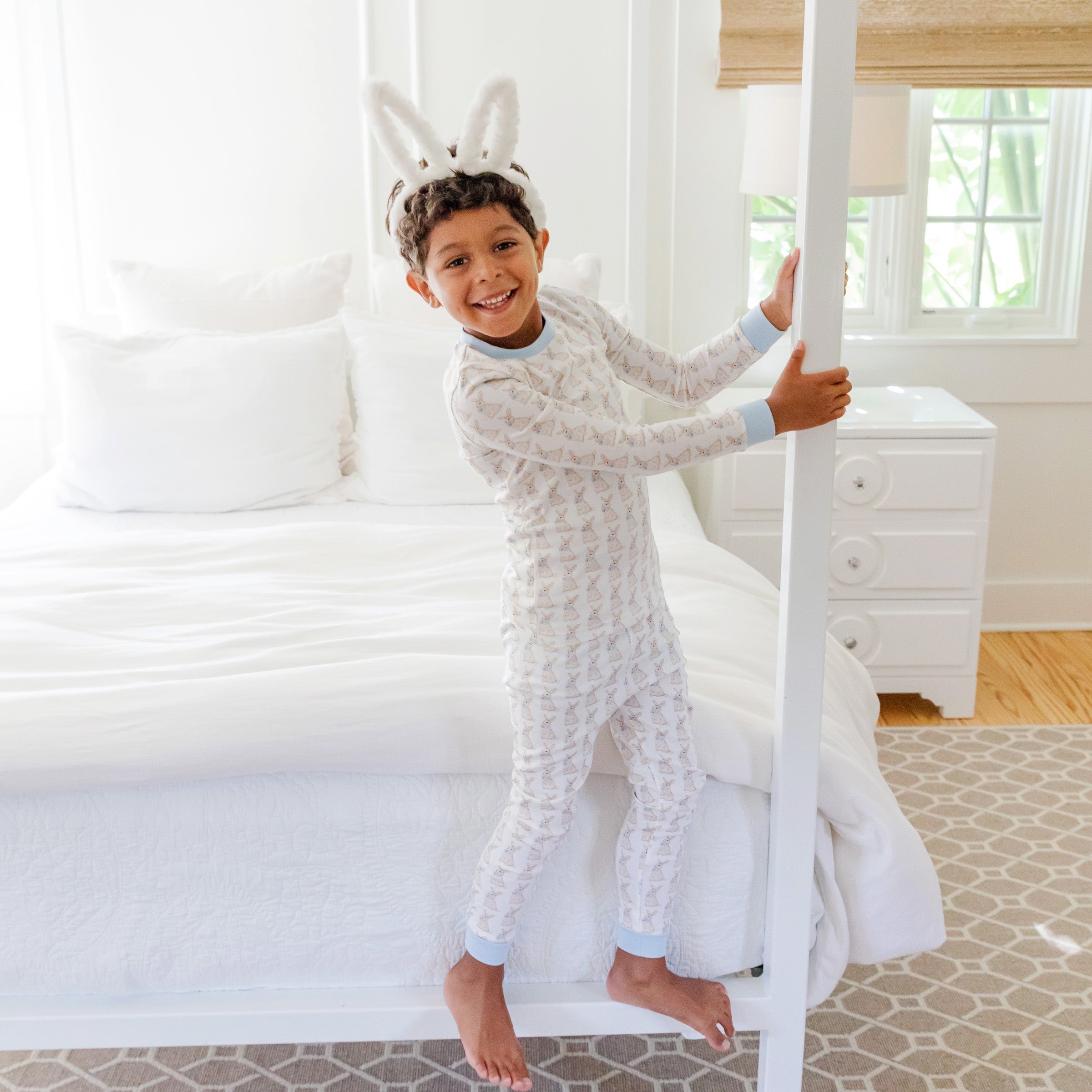 Grayson Boys' Pajama Pant Set - Easter Bunnies Blue