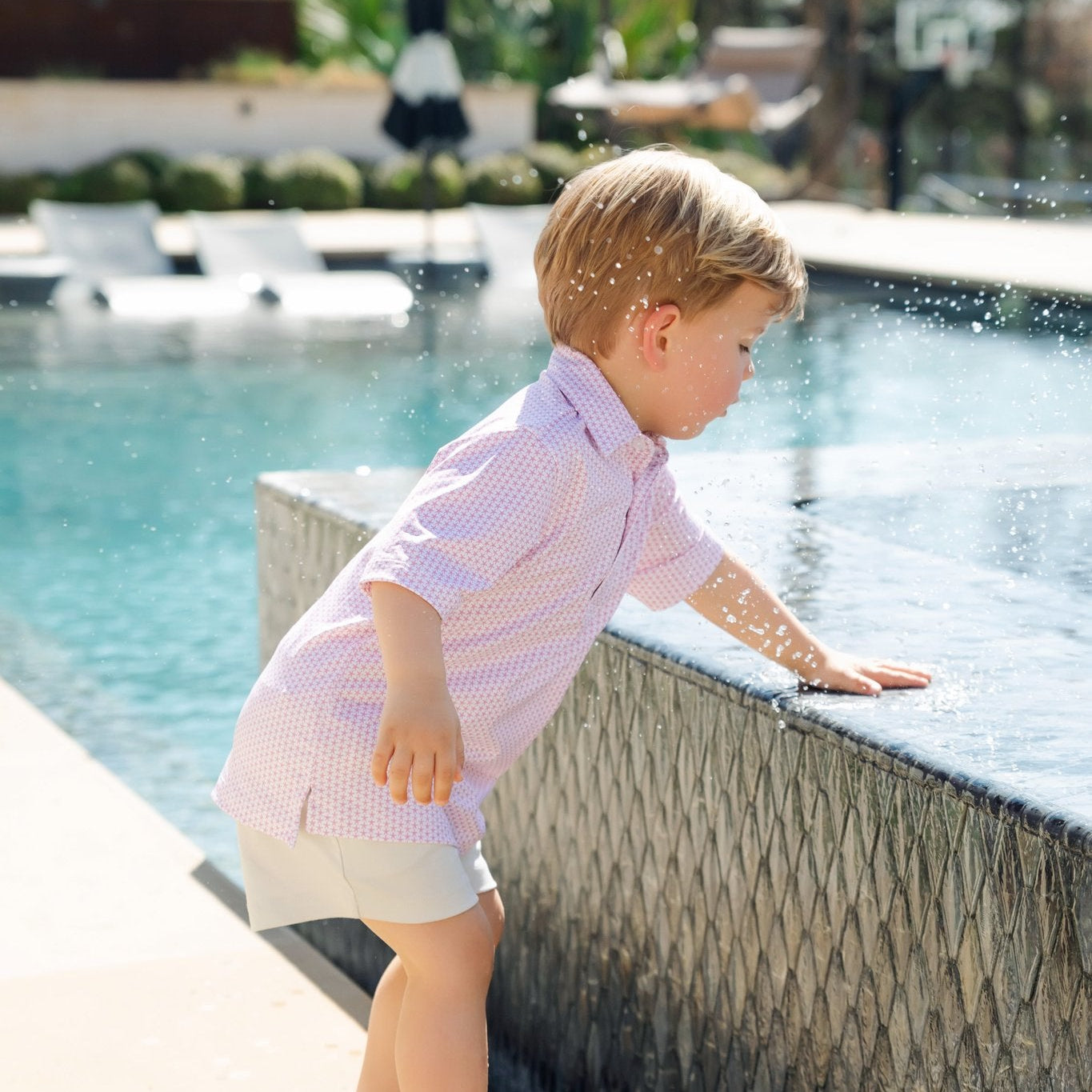 Will Boys' Performance Polo by LH Sport - Cayman Coral cotton outfit for girls and boys