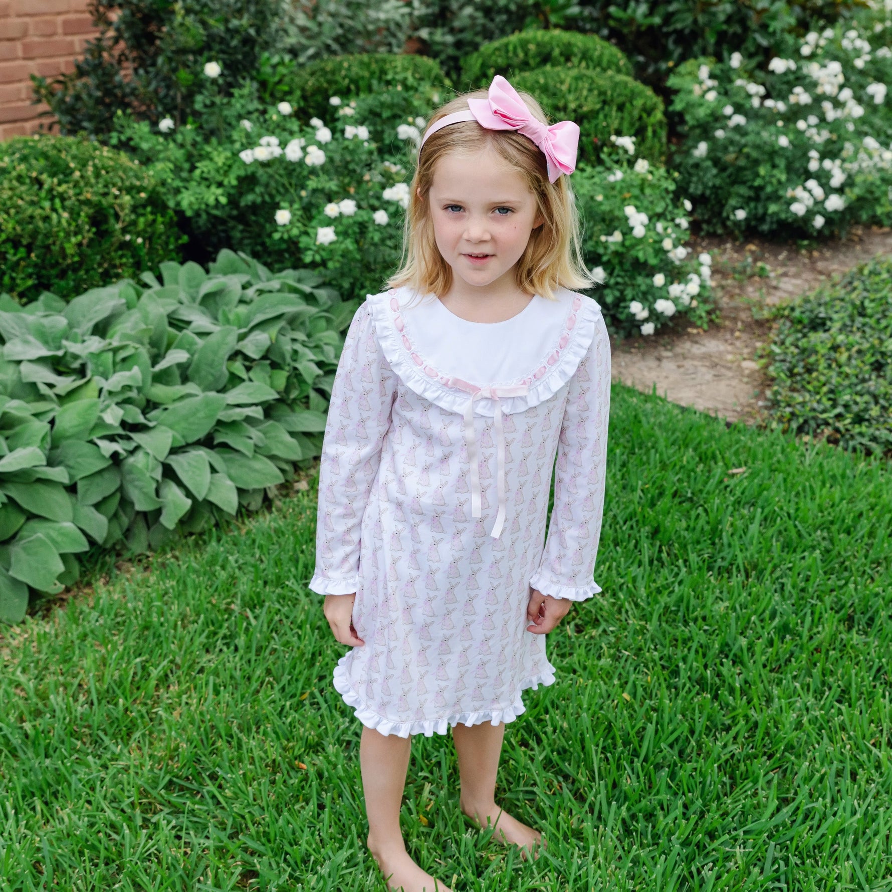 Buy Emersyn Girls' Dress - Easter Bunnies Pink kids clothing online