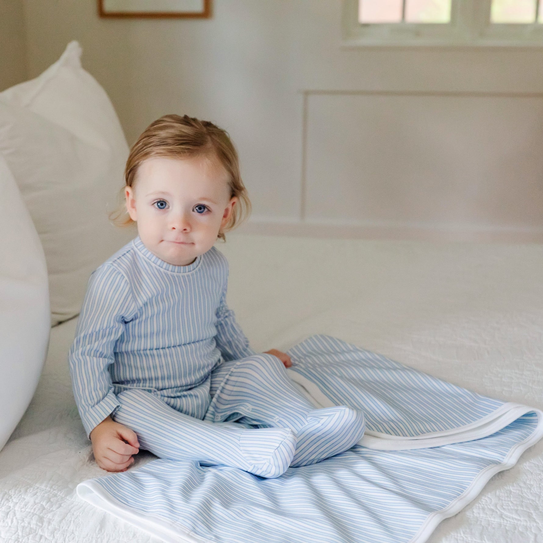 Buy Plain Edge Blanket Classic Stripe kids clothing online