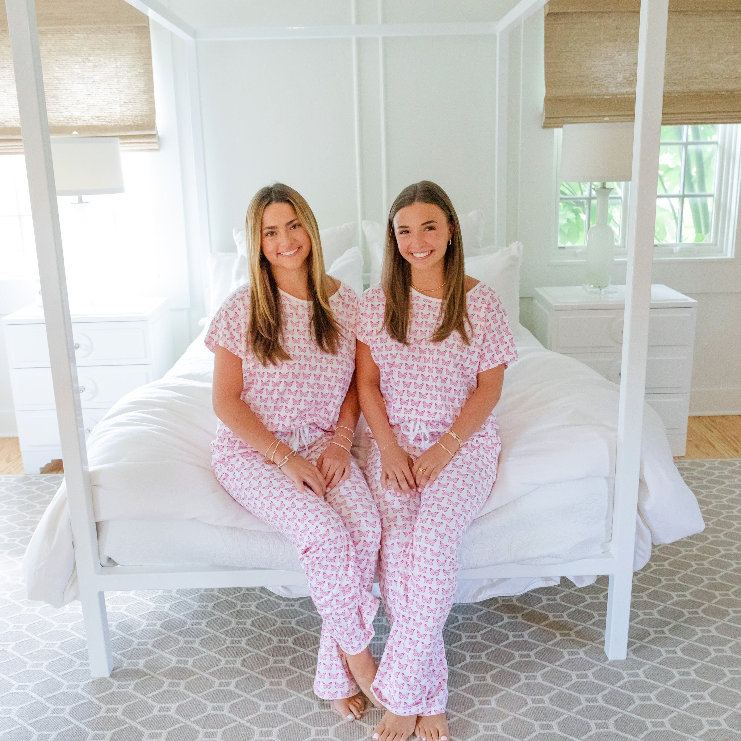 Marcia Women's Pajama Pant Set - Cartie Butterflies