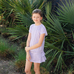 Sloane Girls' Short Sleeve Performance Top by LH Sport - Petal Pop Purple soft cotton kids fashion wear