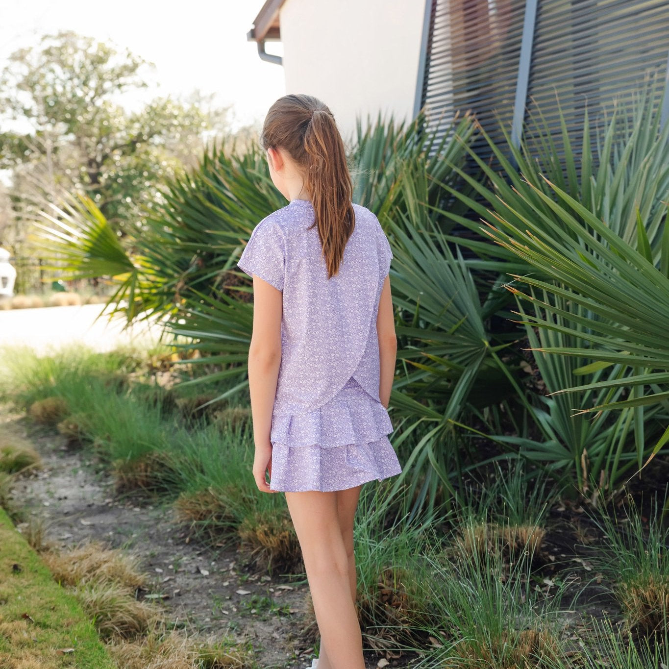 Everyday Sloane Girls' Short Sleeve Performance Top by LH Sport - Petal Pop Purple Children’s Wear