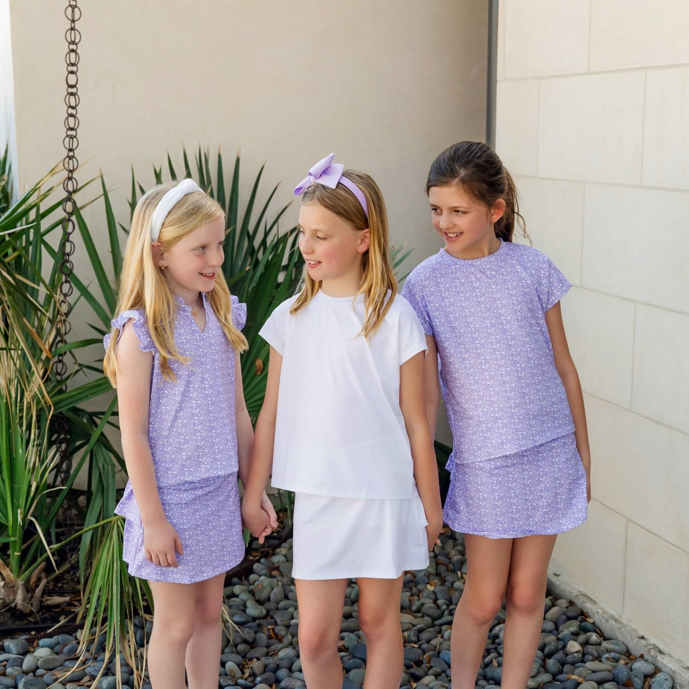 Margot Girls' Performance Skirt by LH Sport - Petal Pop Purple outfit perfect for everyday wear