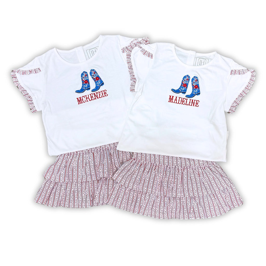 Everyday Winnie Girls' Skirt Set - Stars and Stripes Children’s Wear