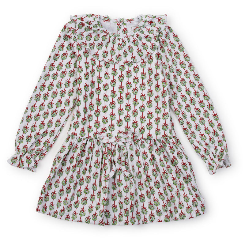 SALE Ellery Girls' Pima Cotton Dress - Merry Mistletoe