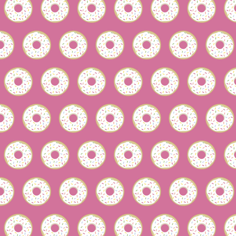 Emery Girls' Pima Cotton Short Set - Donuts Pink