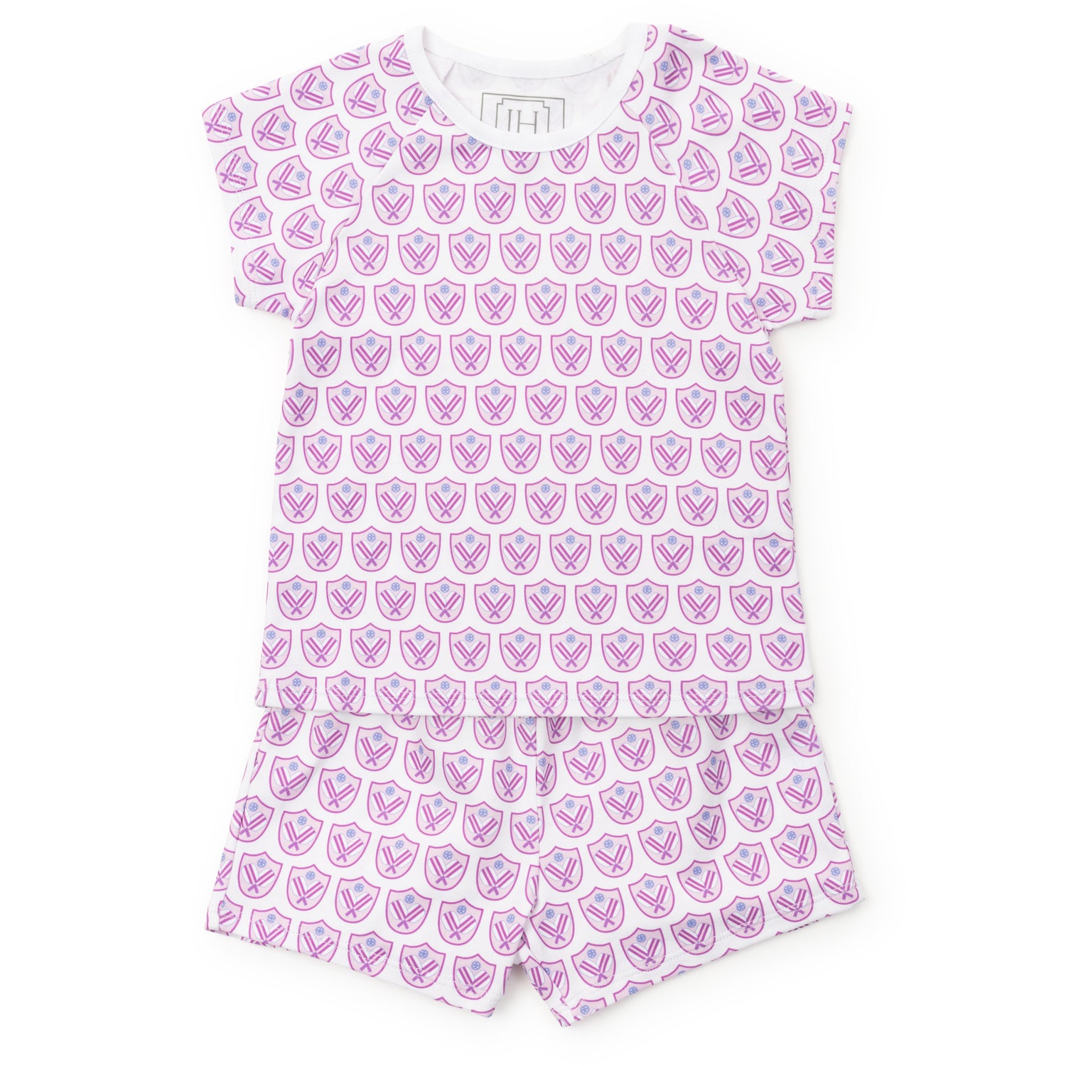 Emery Girls' Short Set - Pickleball Crest Pink