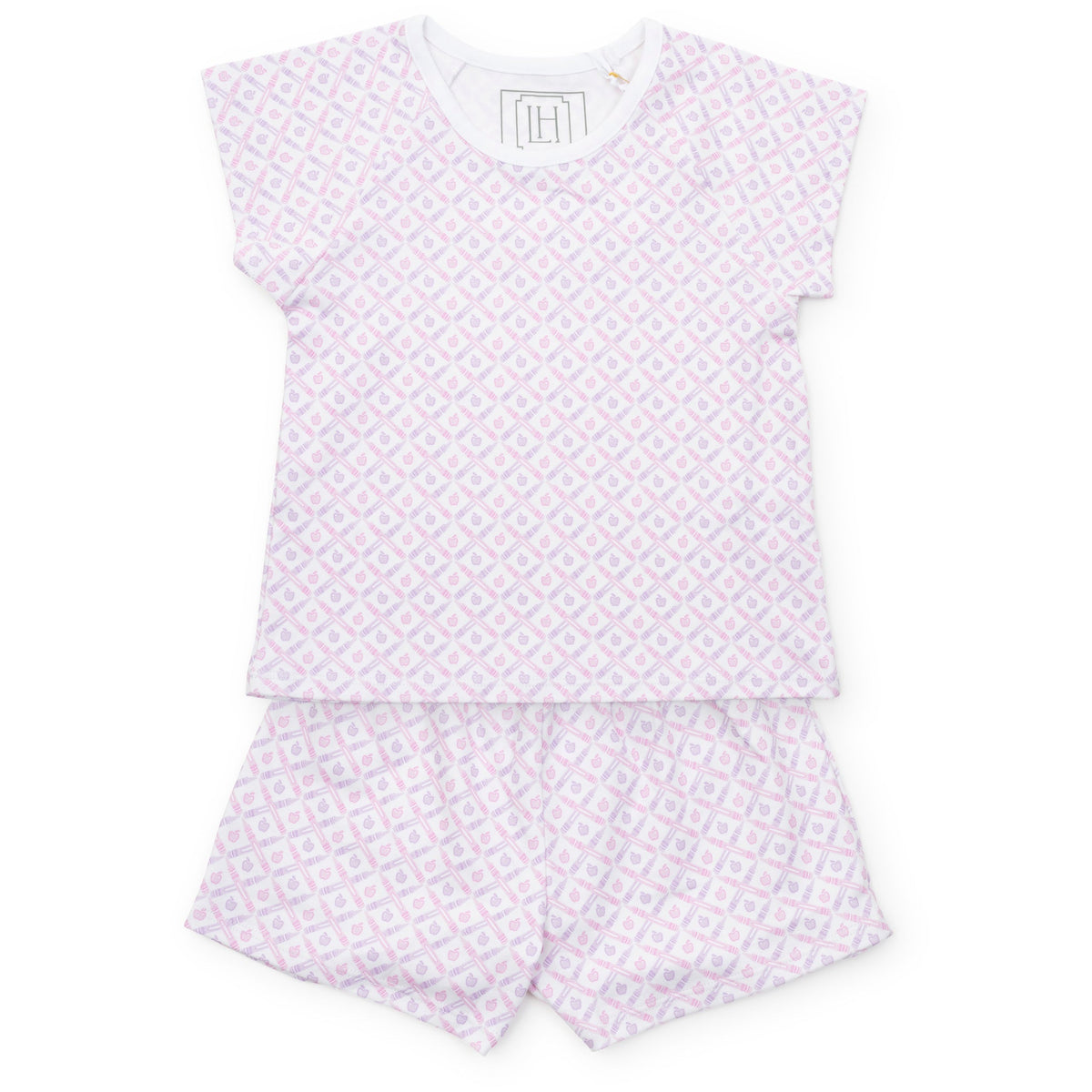 Everyday Emery Girls' Short Set - School Plaid Pink Kidswear