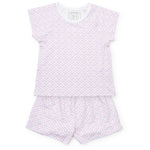Everyday Emery Girls' Short Set - School Plaid Pink Kidswear
