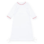 Everyday George Boys' Pima Cotton Daygown - White with Red Piping Kidswear