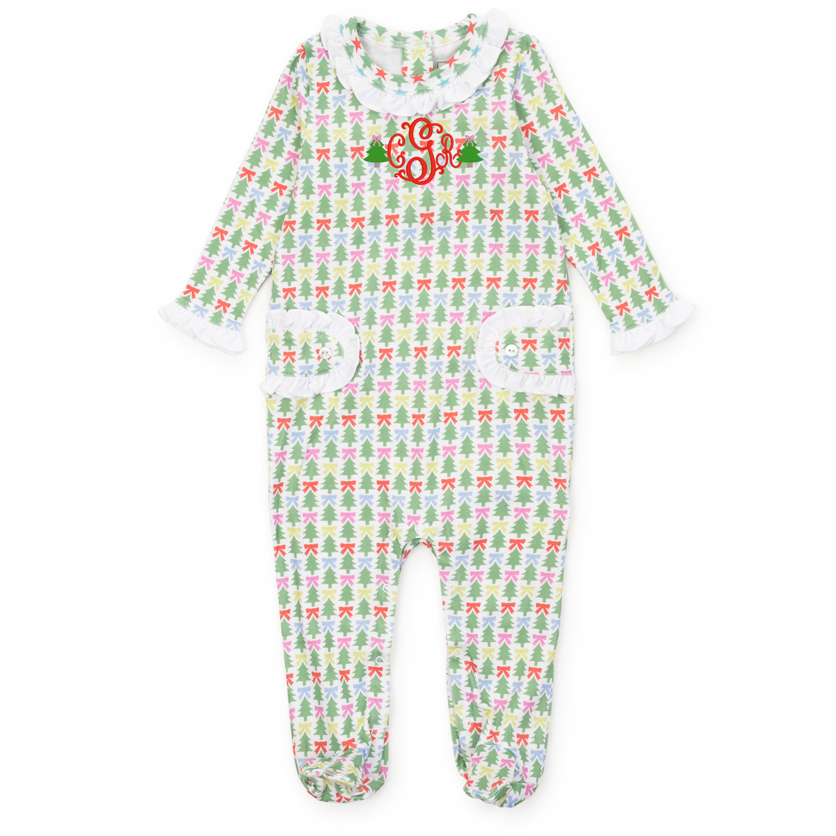 Everyday Lucy Girls' Romper - Tree Topper Bows Children’s Wear