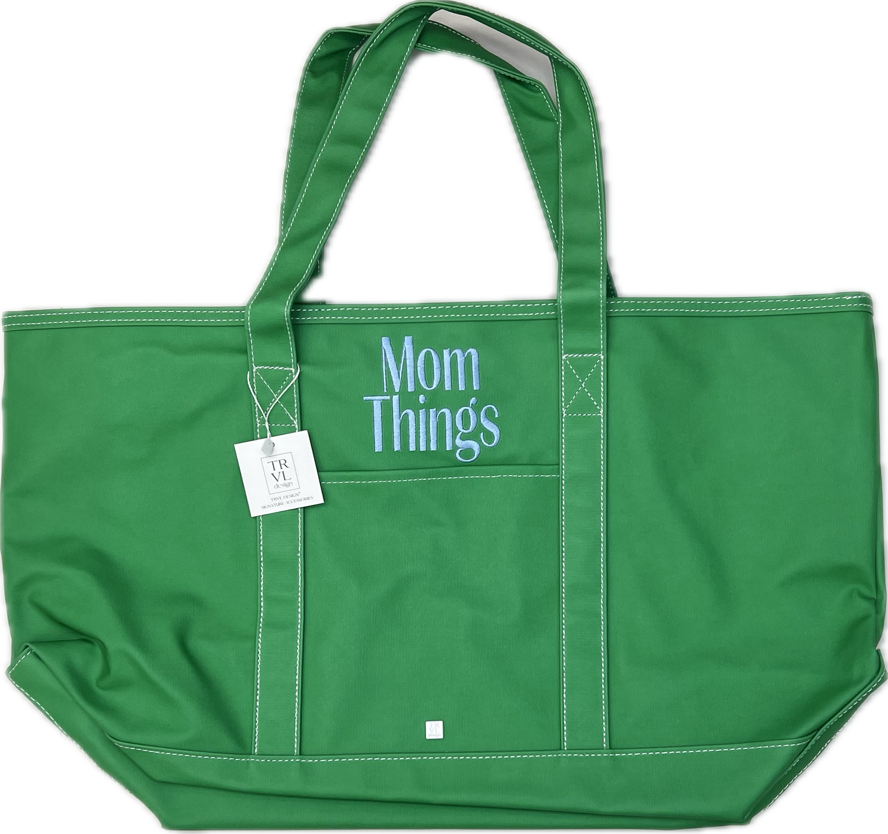 Maxi Tote Coated Canvas Large Kelly Green by TRVL Design designer outfit for kids