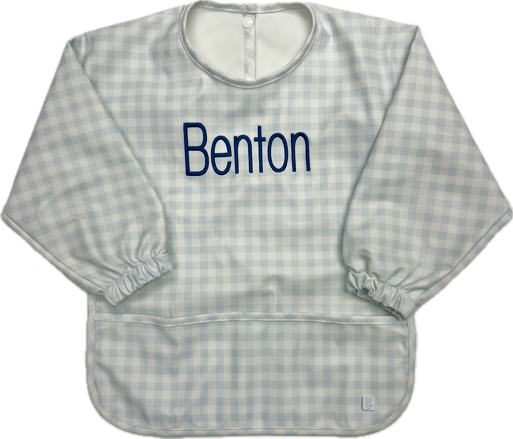 Perfect Smock Small Pimlico Check Light Blue by TRVL Design cotton outfit for girls and boys
