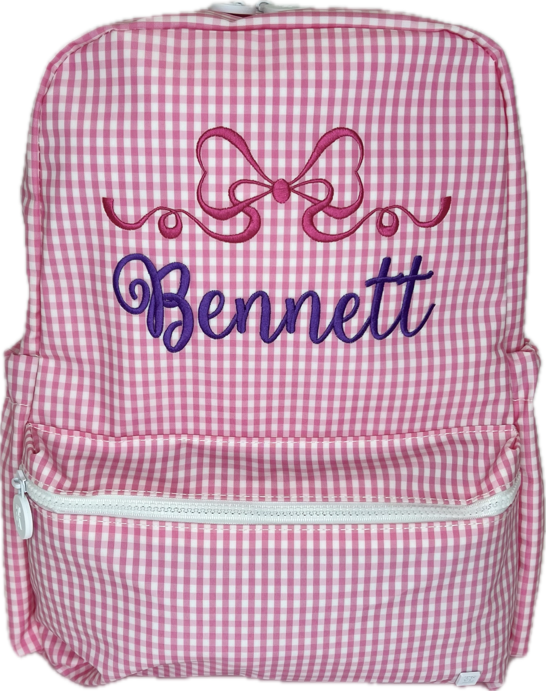Backpacker Gingham Pink by TRVL Design cotton outfit for girls and boys