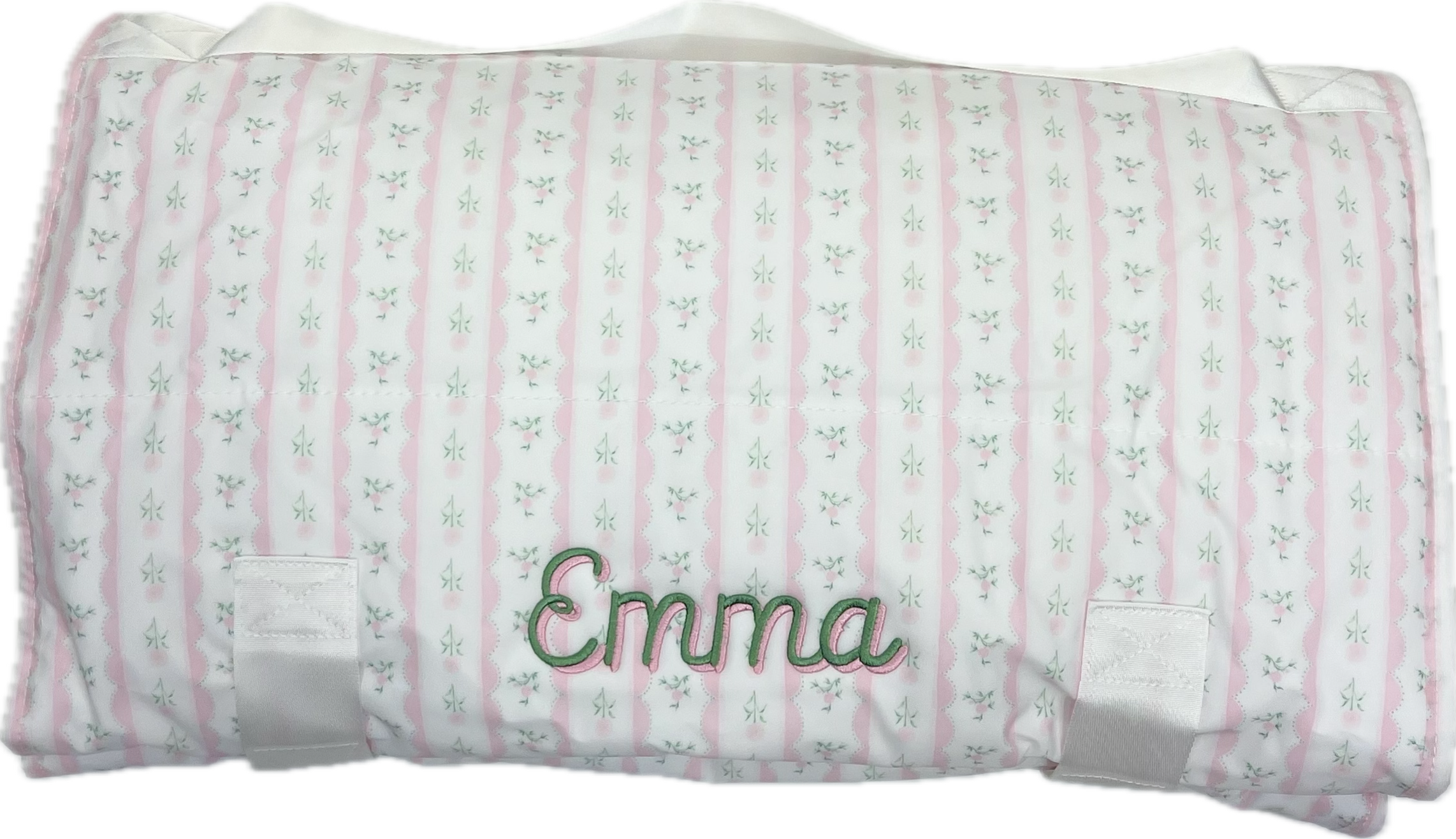 Rest Up! Nap Mat Ribbon Floral Pink by TRVL Design