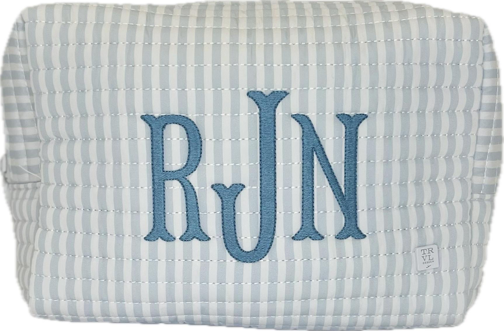 Quilted Everyday Bag Pimlico Stripe Light Blue by TRVL Design designer outfit for kids
